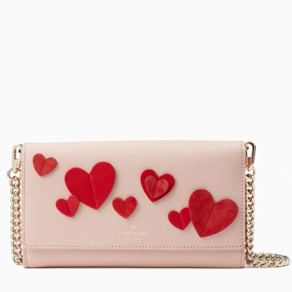 Only 1 Kate Spade HEART IT FRANNY Crossbody Pink Valentine's Day New NWT